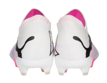 Load image into Gallery viewer, PUMA Future 7 Ultimate FG/AG Adult Soccer Cleats 107599 01 WHITE/PINK/BLUE