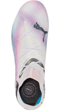 Load image into Gallery viewer, PUMA Future 7 Ultimate FG/AG Adult Soccer Cleats 107599 01 WHITE/PINK/BLUE