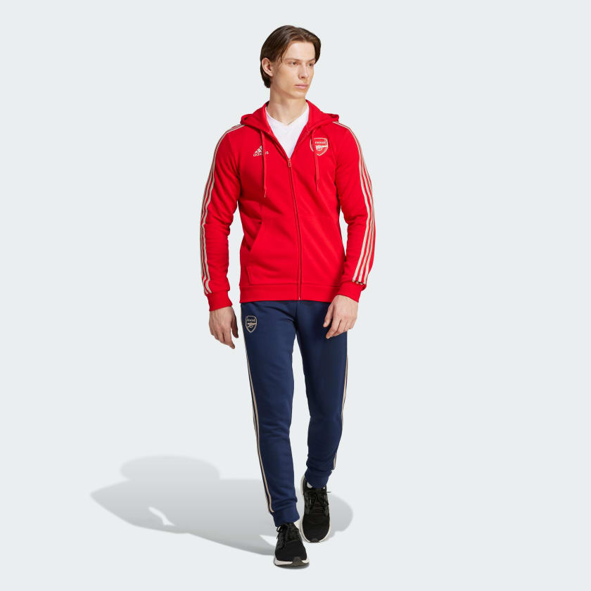 adidas Arsenal FC DNA Full Zip Adult Hoodie HZ2070 Better Scarlet
