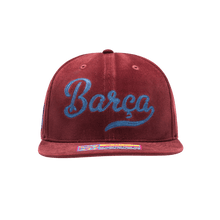 Load image into Gallery viewer, Fan Ink Barcelona Plush Snapback Hat - Crimson FCB-2091-5546