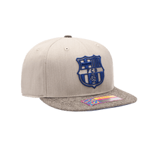 Load image into Gallery viewer, Fan Ink FC Barcelona Queens Snapback Hat FCB-2093-5489 TAN