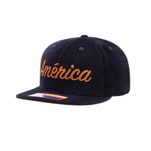 Load image into Gallery viewer, Fan Ink Club America Plush SnapBack Hat CAM-2091-5546 Navy/Orange