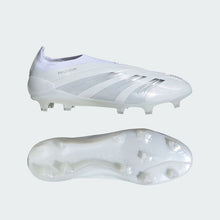 Load image into Gallery viewer, adidas Predator Elite Laceless FG Adult Soccer Cleats IE1806 White/Silver