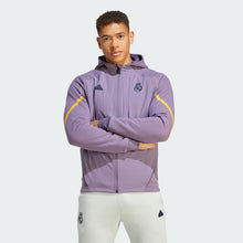 Load image into Gallery viewer, Adidas Real Madrid CF Designed For Gameday Full Zip Hoodie HY0635 PURPLE/YELLOW