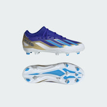 Load image into Gallery viewer, adidas X Crazyfast Messi League Firm Ground Junior Soccer Cleats ID0714 Lucid Blue/Blue Burst/Cloud White