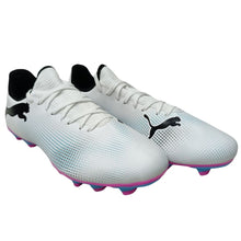 Load image into Gallery viewer, PUMA Future 7 Play FG/AG Adult Soccer Cleats 107723 01 WHITE/BLACK