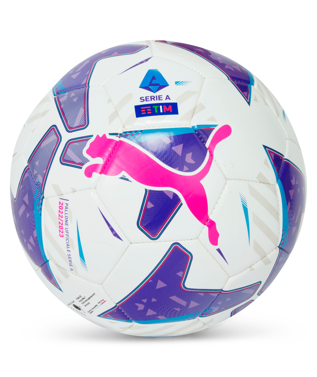 Balón Puma Oficial Serie A 2023-2024 White-Blue Glimmer-Sunset Glow - Fútbol  Emotion