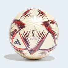 Load image into Gallery viewer, adidas 2022 FIFA World Cup Al Hilm League Soccer Ball HG4777 GOLD/BLACK/RED