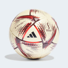Load image into Gallery viewer, adidas 2022 FIFA World Cup Al Hilm League Soccer Ball HG4777 GOLD/BLACK/RED