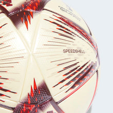 Load image into Gallery viewer, adidas 2022 FIFA World Cup Al Hilm League Soccer Ball HG4777 GOLD/BLACK/RED