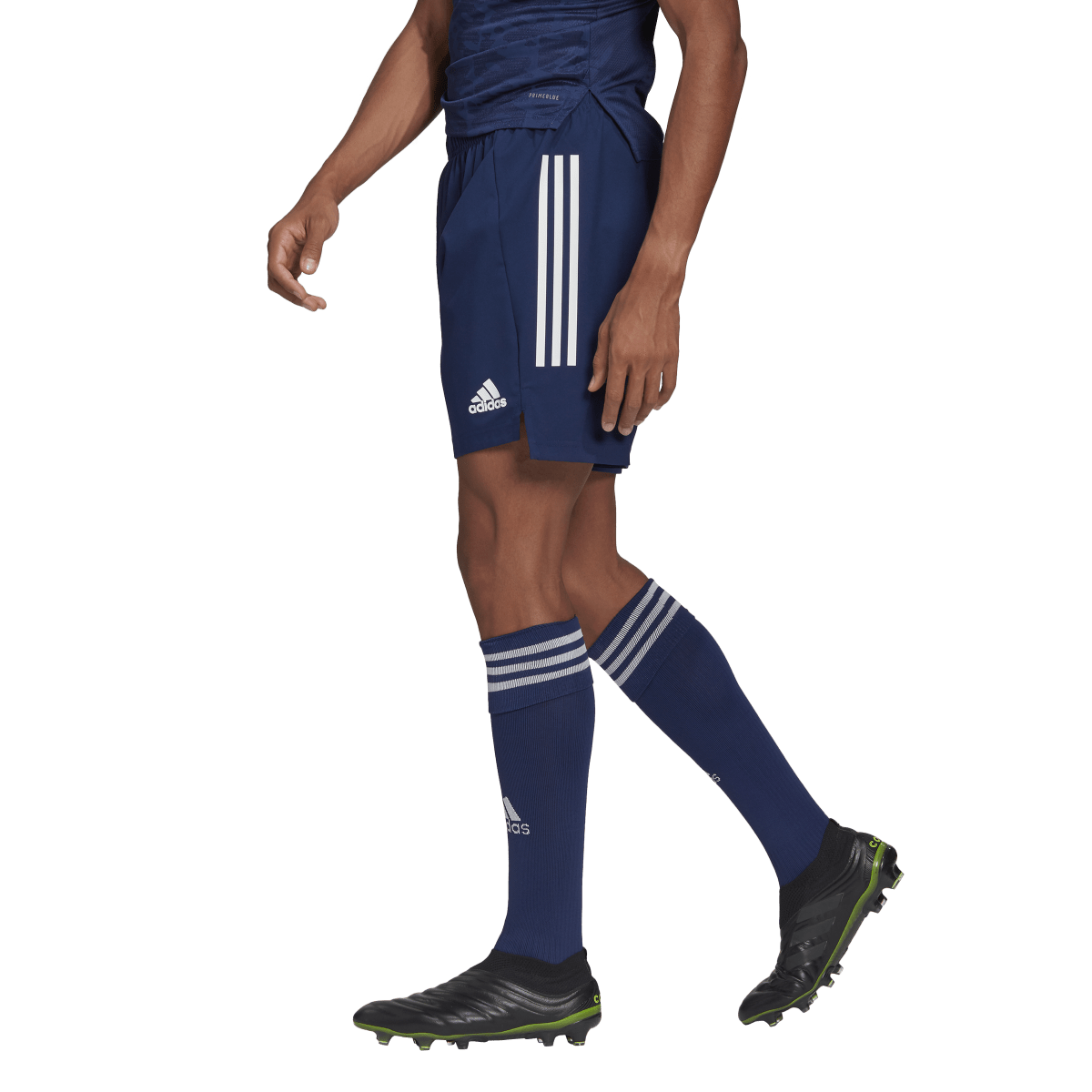 Navy blue 2024 adidas soccer shorts