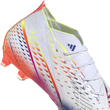 Load image into Gallery viewer, adidas Predator Edge.1 FG Soccer Cleats GW1028 WHITE/SOLAR YELLOW/BLUE