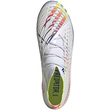 Load image into Gallery viewer, adidas Predator Edge.1 FG Soccer Cleats GW1028 WHITE/SOLAR YELLOW/BLUE