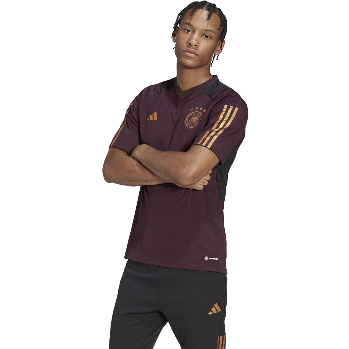 adidas Adult Germany Tiro Training Jersey 2022 HF3990 Shadow