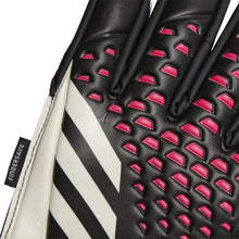 Load image into Gallery viewer, adidas Juniors Predator Fingersave Match Gloves HN5580 Black/White/Shock Pink