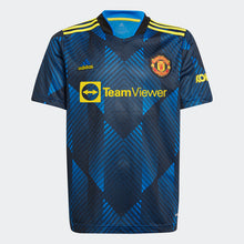 Load image into Gallery viewer, adidas Manchester United FC Youth 3rd Jersey 21/22 GR3759 BLUE/BLACK/YELLOW
