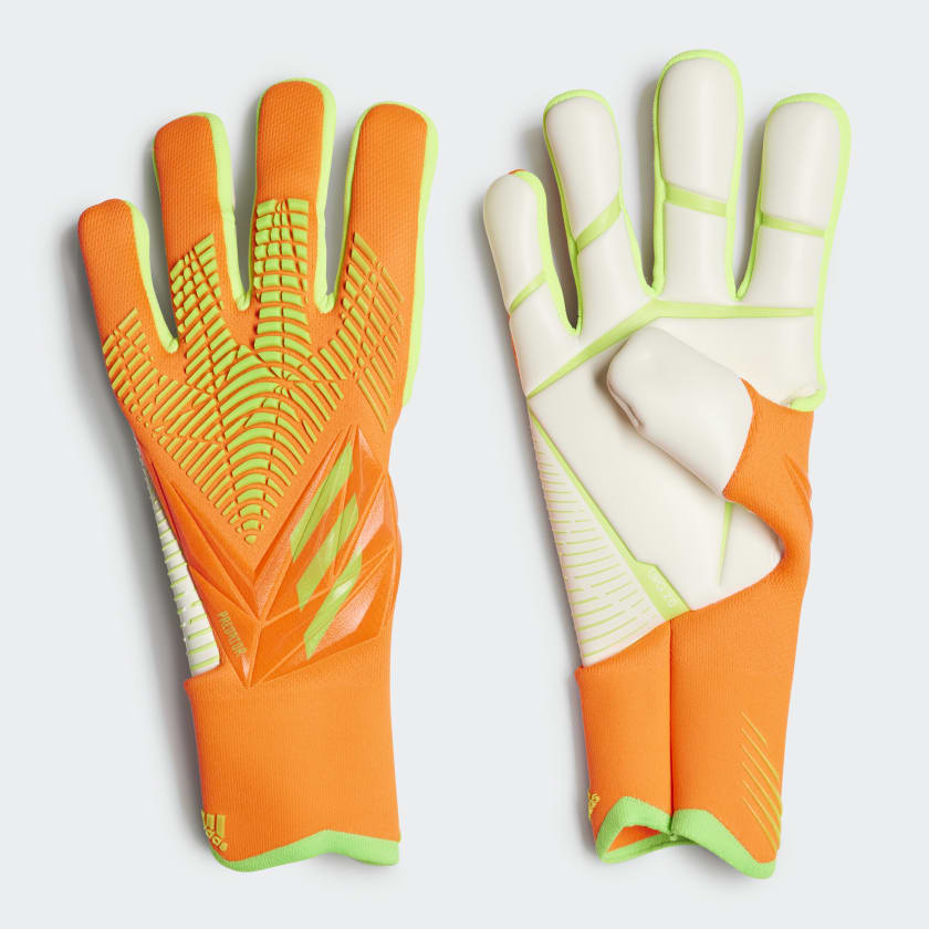 Adidas Predator Pro Fingersave Goalkeeper Gloves - Solar Red/Solar Green - 9