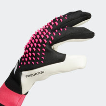 Load image into Gallery viewer, adidas Predator Pro Fingersave Goalkeeper Gloves HN3343 Black/White/Shock Pink