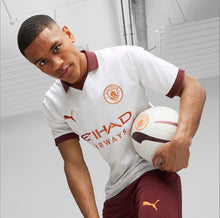 Load image into Gallery viewer, PUMA Manchester City Authentic Away Jersey Adult 23/24 770448 02 white/maroon