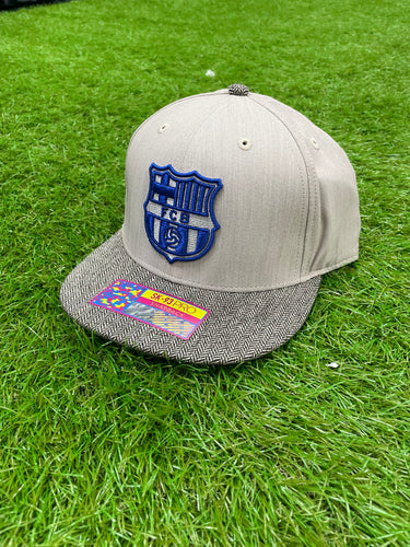 Fan Ink FC Barcelona Queens Snapback Hat FCB-2093-5489 TAN