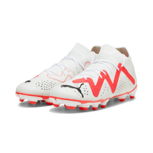 Load image into Gallery viewer, Puma Future Match FG/AG Juniors Soccer Cleats 107384 01 PUMA WHITE-PUMA BLACK-FIRE ORCHID