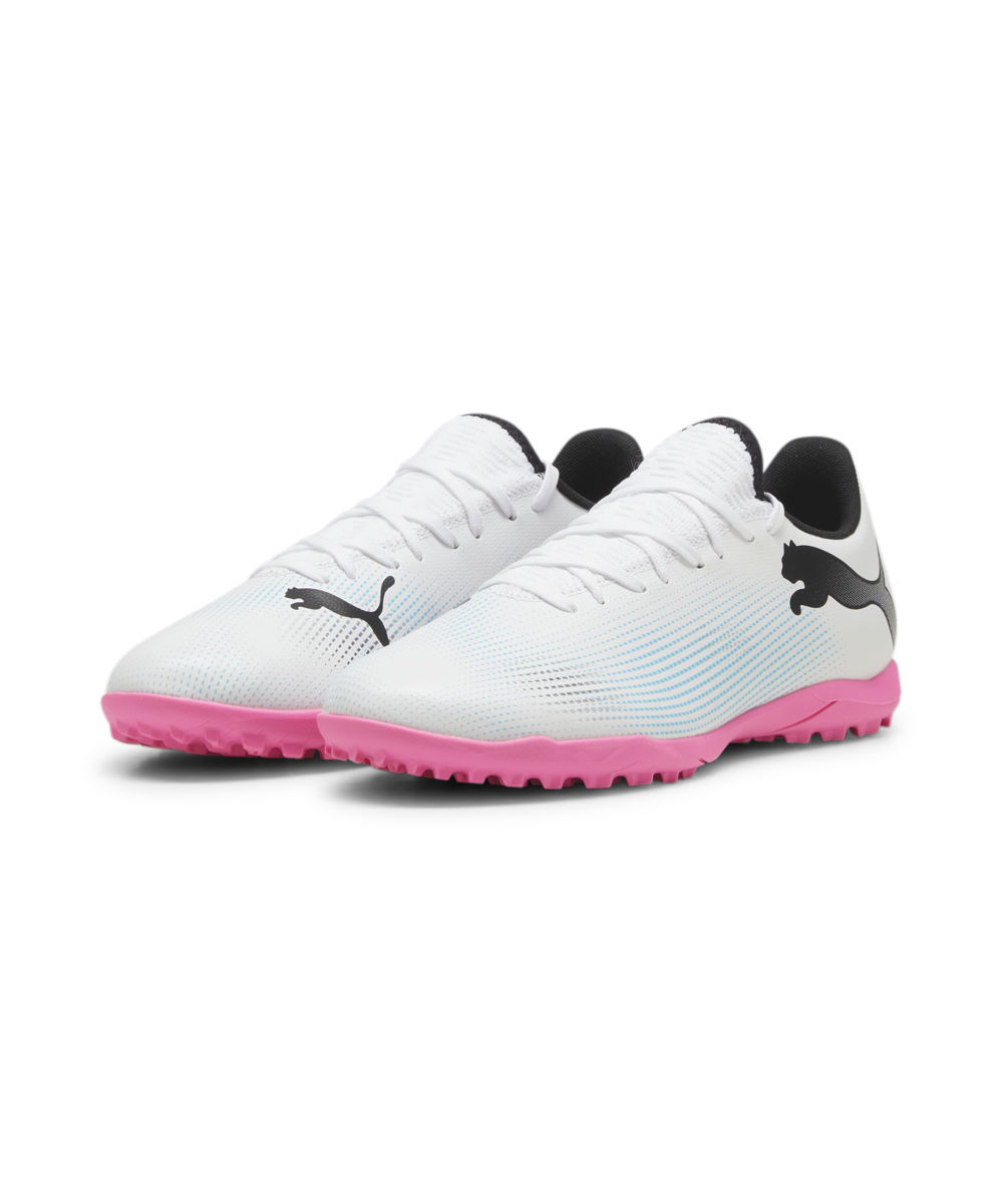 PUMA Future 7 Play TT Adult Turf Soccer Shoes 107726 01 WHITE/BLACK