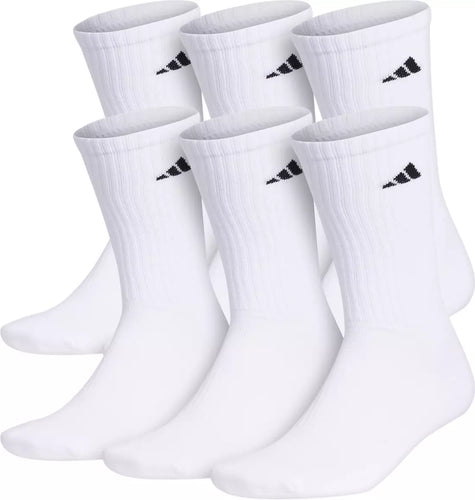 adidas MEN'S CUSHIONED CLIMALITE COMPRESSION CREW SOCKS 6 PACK - 101639