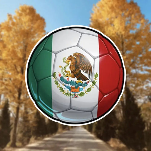 Mexico Flag Soccer Ball Decal