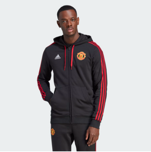 adidas Manchester United FC 23/24 DNA FZ Hoodie Adult IA8529 Black/Red