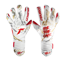 Load image into Gallery viewer, Reusch Pure Contact Gold X Glueprint Goalkeeper Glove 5370075 1011 WHITE/GOLD/RED