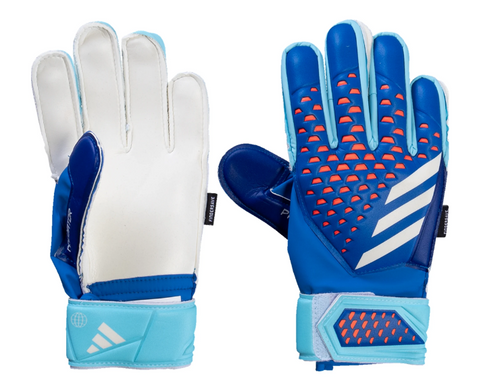 Adidas Juniors Predator Match Fingersave Soccer Gloves IA0860 BLUE/RED