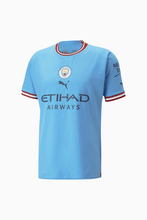 Load image into Gallery viewer, Puma Manchester City F.C. Home 22/23 Authentic Adult Jersey 765709 01 Light Blue/Intense Red