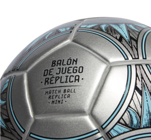 adidas Messi Mini Soccer Ball IA0968 Silver Metallic/Core Black/Blue Bliss