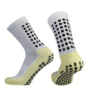 Grip Socks Mid Calf / White - Soccer Zone