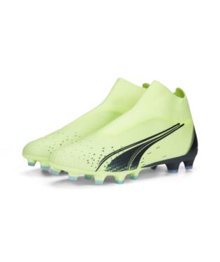 Puma Ultra Match+ LL FG/AG Adult Soccer Cleat 107032 01 YELLOW/NAVY