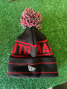 New Era Manchester United Bobble Cuffed Knit Hat with Pom ERA9182 Black/Red