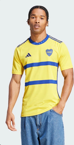 adidas Boca Juniors 23/24 Away Jersey HT3675 Yellow/Blue
