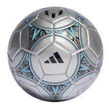 Load image into Gallery viewer, adidas Messi Mini Soccer Ball IA0968 Silver Metallic/Core Black/Blue Bliss