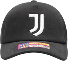 Load image into Gallery viewer, Fan Ink Juventus Gallery Trucker Snapback Hat Black JUV-2028-5554