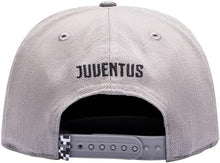 Load image into Gallery viewer, Fan Ink Juventus Grey Club Ink Flat Peak Snapback Hat JUV-2093-5556