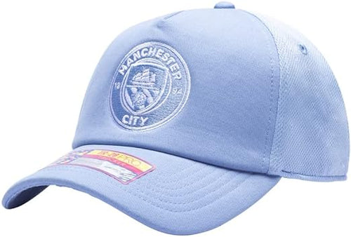 Fan Ink Manchester City Gallery Trucker Snapback Hat Blue MAN-2028-5554 LIGHTBLUE