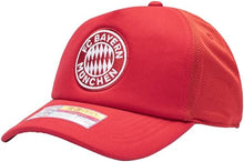 Load image into Gallery viewer, Fan Ink Bayern Munich Gallery Trucker Snapback Hat Red BAY-2028-5554