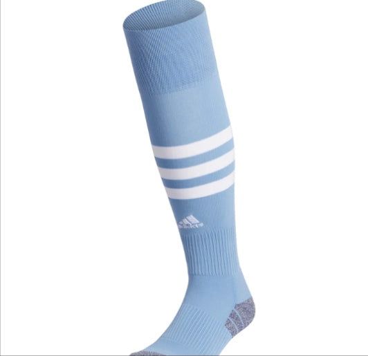 adidas 3 Stripe Hoop OTC Soccer Socks 5149467 Light Blue/White