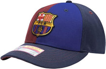 Load image into Gallery viewer, Fan Ink FC Barcelona &#39;Marina&#39; Adjustable Slider Buckle Soccer Hat/Cap FCB-2071-4009