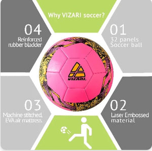 Vizari Toledo Soccer Ball-Pink/Neon Yellow VZBL91792