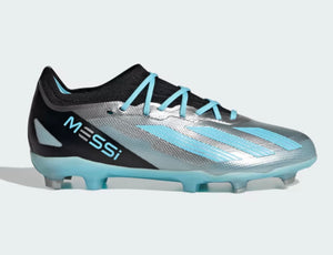 adidas X CrazyFast Messi.1 Firm Ground Junior Soccer Cleats IE4080 Silver/Blue/Black
