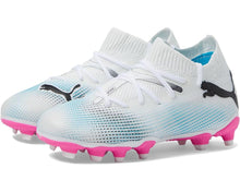 Load image into Gallery viewer, PUMA Future 7 Match FG/AG Junior Soccer Cleats 107729 01 WHITE/PINK