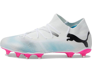 PUMA Future 7 Match FG/AG Adult Soccer Cleats 107715 01 WHITE/BLUE/PINK