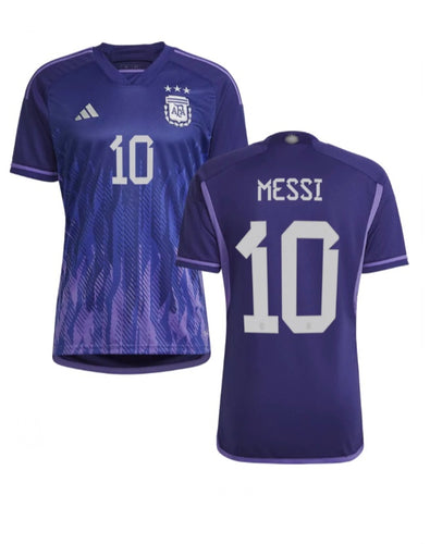adidas Argentina Away Youth Messi Jersey Purple/Silver
