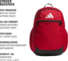 Load image into Gallery viewer, adidas Striker 3 Backpack Team Power Red 5160245